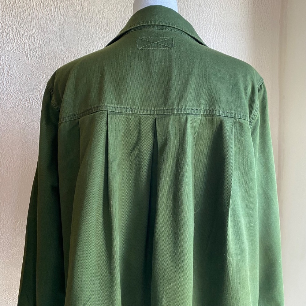 J. Crew green twill utility short swing field jacket Size M - Picture 7 of 13